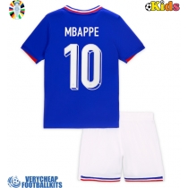 France Kylian Mbappe #10 Replica Home Minikit Euro 2024 Short Sleeve (+ pants)